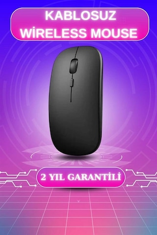 Kablosuz Mouse Şarjlı Bluetooth Wireless Çift Modlu Sessiz
