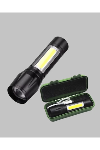 Profesyonel 4 Modlu Şarjlı El Feneri 1300 Mah Batarya Cree Led Teknolojisi Çok Renkli 58308433