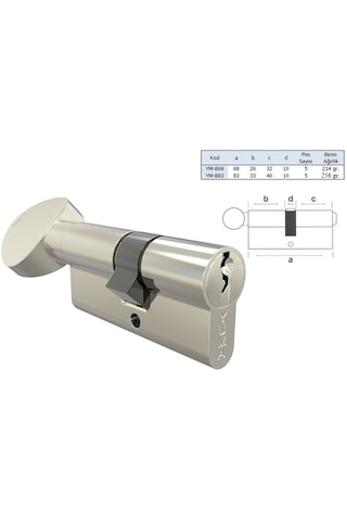 Yuma 68 Mm Saten Mandallı Topuzlu Cerman Barel / Kilit Göbeği