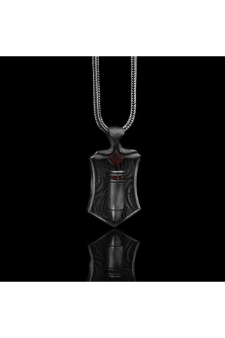 Zirkon Taşlı Motifli 925 Ayar Gümüş Kolye