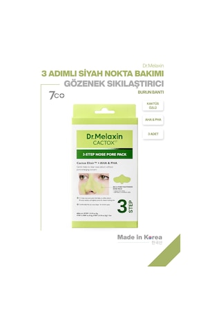 Dr. Melaxin 3 Aşamalı Siyah Nokta Temizleyici ve Gözenek Sıkılaştırıcı Burun Bandı Seti