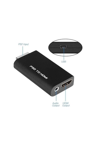 Ps2 To Hdmi Tv Kablosu Çevirici Dönüştürücü Adaptör