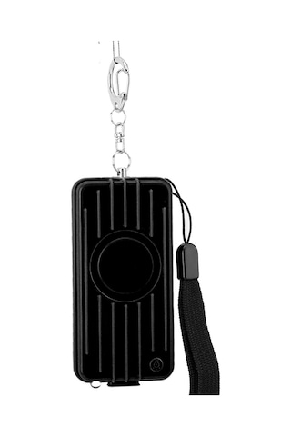 Anti-soygun Kişisel Güvenlik Anahtarlık Alarmı 130db Düdük Led Aydınlatma Acil Durum Savunması Siyah