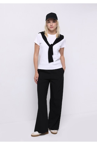 Colin's Colins Regular Fit Yüksel Bel Geniş Paça Kadın Siyah Pantolon Cl1075609 Q1.v1 Blk Siyah