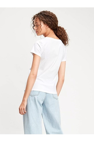 Levi's The Perfect V-neck Tişört-2599 Beyaz