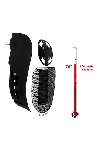500 Watt Priz Tipi Uzaktan Kumandalı Taşınabilir Isıtıcı