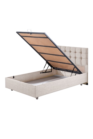 Venedik Tek Kişilik Baza Başlık Comfort Ortopedik Yatak Seti - Krem 90 x 190