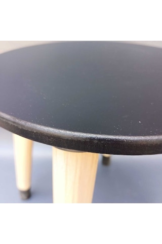 Na Neşeli Ahşap Ahşap Çocuk Taburesi. Çocuk Sandalyesi. Çalışma Masası .renkli Çocuk Odası Sehpa Çiçeklik Ev Dekoru Siyah