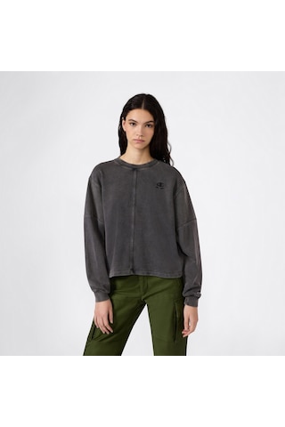 Champion Crewneck Regular Fit Kadın Gri Sweatshirt 118480 2800153