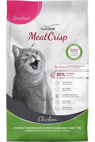 Platinum Meatcrisp Tavuklu Kısırlaştırılmış Yetişkin Kedi Maması 1,5kg