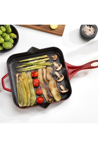 Schafer Guss Chef Döküm Kare Kızartma Tavası 28x28cm 1 Parça