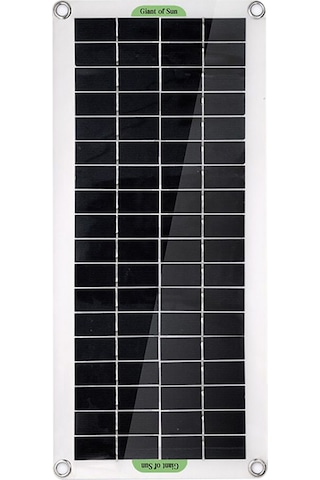 Youmex 30w Esnek Çok Kristal Güneş Paneli Seti - Güneş Paneli + Stabilizör Kontrol Kutusu + 4 Süksiyon Çubuğu + Araç Şarj Cihazı + Akü Klemensi