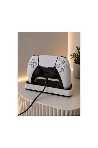 Veriqo 3d Ps5 Dualsense Şarj Ve Stand Ünitesi Playstation 5 Kontrolcü Masaüstü Düzenleyici Standı Beyaz