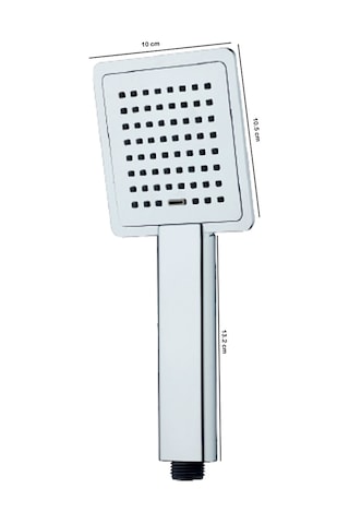 T-May Banyo Çam Ince Kare El Duş Seti Başlığı Tasarruflu Krom