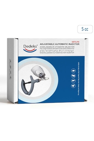 Dedeks 5 Ml Veteriner Otomatik Enjektör Yedek Parçalı