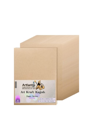 A4 Kraft Kağıt 80 Gr 50 Adet Artlantis Kraft Saman Kağıt 50 Adet