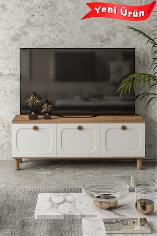 Bohem 135 Cm Tv Ünitesi Mdf Kapak Beyaz
