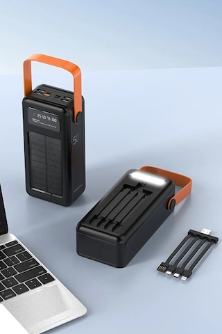 50000 Mah Powerbank Lcd Göstergeli / Solar Güneş Enerjili / Işıkl Diğer