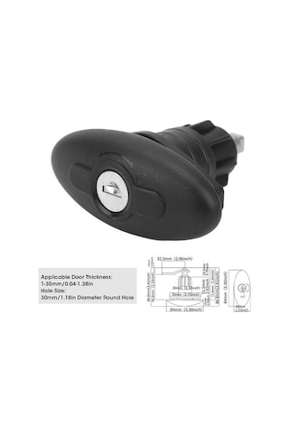 Jiawu Karavan Kabin Kapısı Kilidi, 30 Mm Çinko Alaşımlı Naylon Oval Kabin Kapısı Sıkıştırma Kilidi Karavanlar, Karavanlar, Tekneler/nc/ İçin