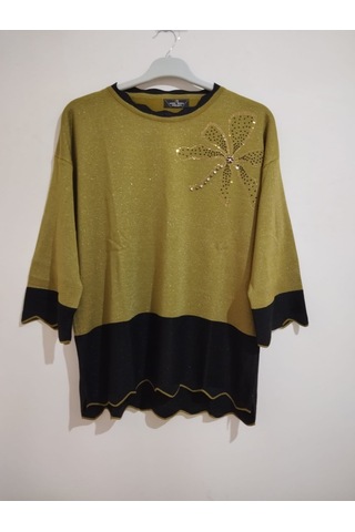 Anne Moda Ankara Üstün Kalite, Kaşmir-pamuk-viskoz Karışımlı Şık Kazak/bluz Sarı
