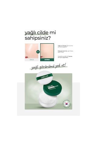 Lebelage Centella içeren, Yağlanma Karşıtı ve Makyaj Sabitleyici Toz Pudra LEBELAGE Cica No Sebum Powder