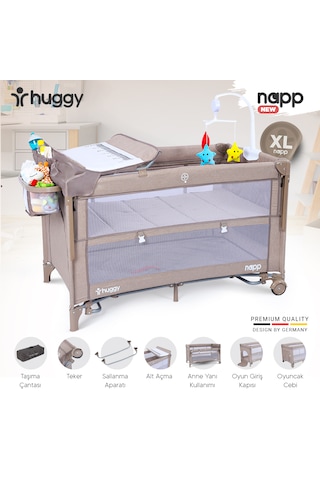 Huggy Napp 6in1 Anne Yanı Park Yatak Oyun Parkı + Yatak 70x120