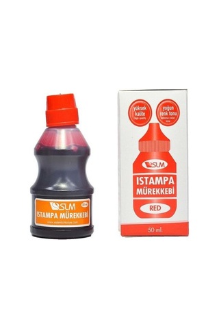 Slm 50 Ml Kırmızı Istampa Ve Kaşe Mürekkebi - 5'li Paket