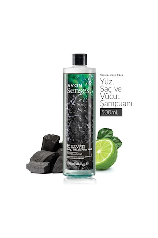 Avon Senses Natures Edge Erkekler İçin Saç Vücut Ve Yüz Yıkama 2 x 500 ML