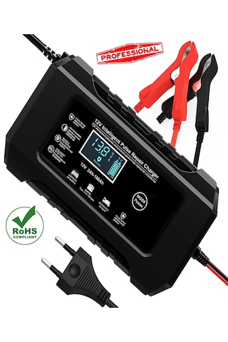 Rj-c1 12v 6a Göstergeli Asitli Kurşun Aküler Için Desülfatör Akü Şarj Cihazı Takviye Değildir