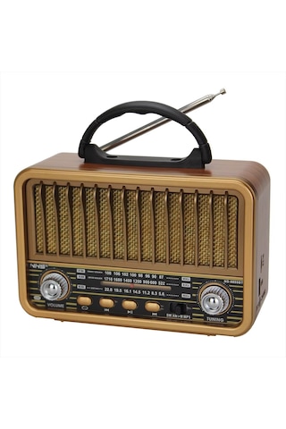 Retro Tasarım Taşınabilir Radyo - Bluetooth Hoparlör, Am/fm/sw 3 Bant, Şarj Edilebilir