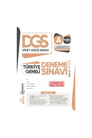 2024 DGS Anamorfik Yayınları TG Yeni Sistem Kurumsal 10lu Dijital Çözümlü Paket Deneme Sınavı