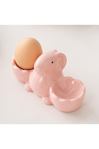 Suntek Seramik Yumurta Kupası Masa Tepsisi Ev Dekoru Pembe