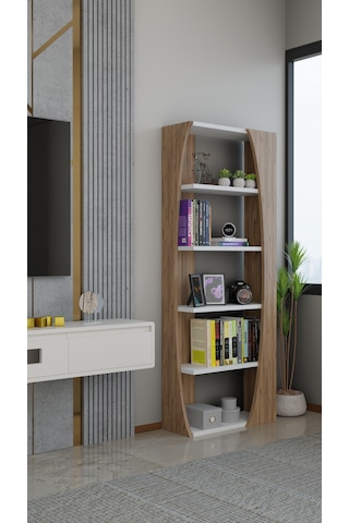 Alpa Ev Mobilya 6'lı Duvar Rafı 50 CM Kitaplık Salon Duvar Rafı Kitaplık Düzenleyici Raf