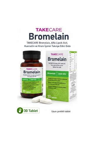 Takecare Bromelain Takviye Edici Gıda 30 Tablet