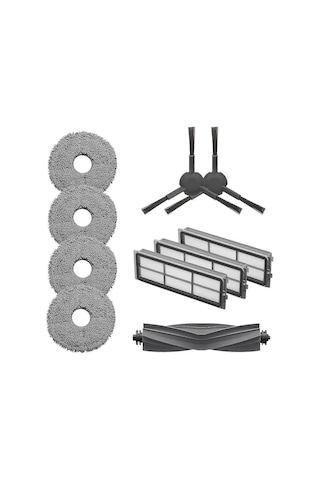 Dreamebot L10s Pro Aksesuar Seti - Ana Fırça Yan Fırça Hepa Filtreler Paspas Bezi