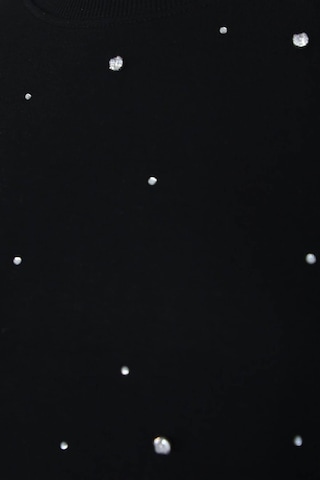 Fashion Friends Bisiklet Yaka Taşlı Siyah Kadın Sweatshirt 25k0099k1 SiYAH