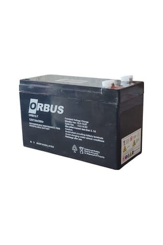 Orbus 12v 7ah Amper Agm Jel Orbus Akü Ebatlar: 150x65x90mm