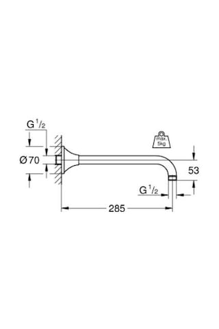 Grohe Rainshower Grandera Duş Başlığı Dirseği 285 Mm - 27986da0