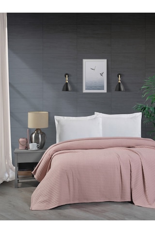 Mulberry Havuzlu Pike Örgü battaniyesi Kalın İplik Ev Dekorasyonu Çift Kişilik 220 x 240 Pembe