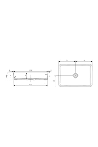 Bocchi Sottile Slim Tezgahüstü Lavabo 55x38 Mandalina Sarı 1476-021-0125