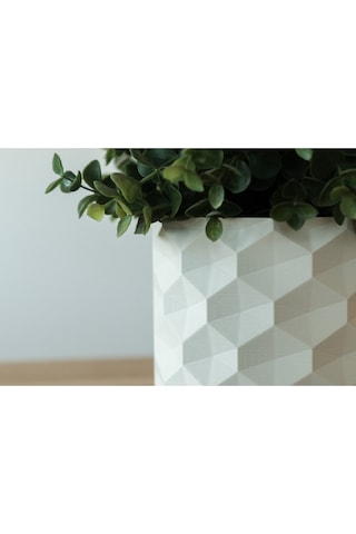 İskandinav Tarz Dekoratif Saksı Geometrik 3d Baskı Modern Bitki Saksısı, Minimal Ev Dekoru