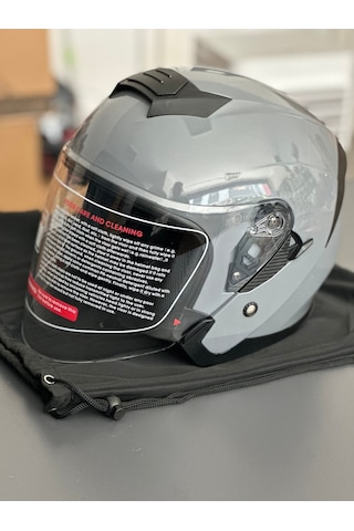 Motokaskk Güneş Gözlüklü Jk Güneş Gözlüklü Yarım Kask / Ece Sertifikalı / Nardo Gri Gri