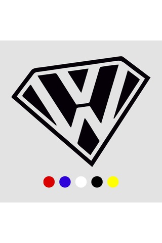 Volkswagen Superman Sticker, Volkswagen Sticker, Oto Sticker