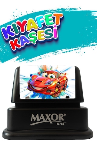 Maxor Kaşe Kıyafet Kaşesi Araba Temalı Öğrenci Kaşesi / Kreş / Anaokulu / Ilkokul Öğrenci Kumaş Elbise Kaşesi