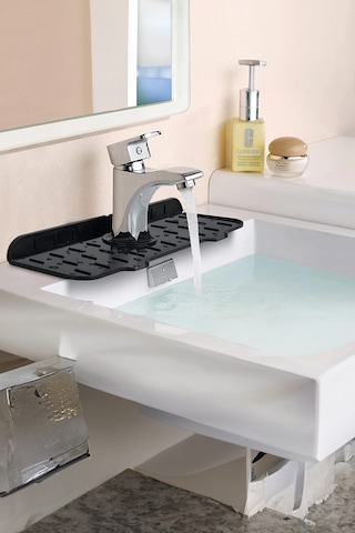 Thentech Slikon Mat Kaydırmaz Sızdırmaz Lavabo Sızıntıları İçin Yeni Gri