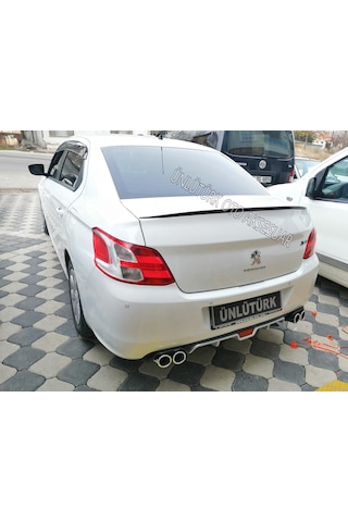 OtoÇizgi Peugeot 301 Bagaj Üstü Spoiler - Spoiler PARLAK SİYAH - BEYAZ OtoÇizgi