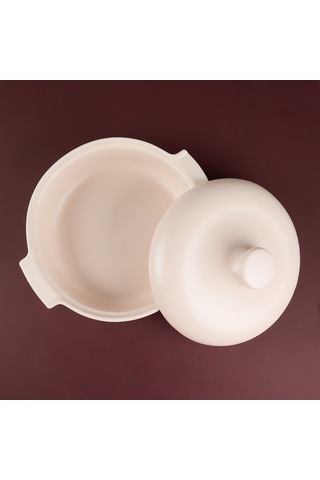 Aryıldız Elissa Kapaklı Karnıyarık Fırın Kabı Mat Beyaz 27 Cm Çok Renkli