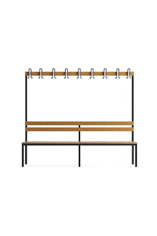 Ayakkabılıksız 6 Ayaklı Tek Taraflı Bank, 9 Kanca, 200x43x170 Cm, Spor Bankı