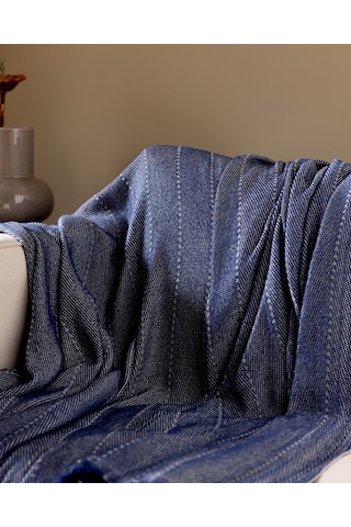 Rosny Koltuk Şalı - Lacivert - 175x200 Cm Lacivert