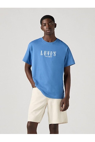 Levi's Lse Ss Relaxed Fit Tee Serif Logo Dutch Mavi Erkek T-shirt A2082-0261-4737 Mavi